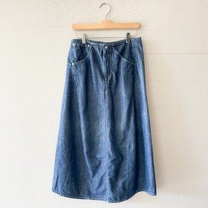 LEVI'S Engineered Midi Jean Skirt Size Small